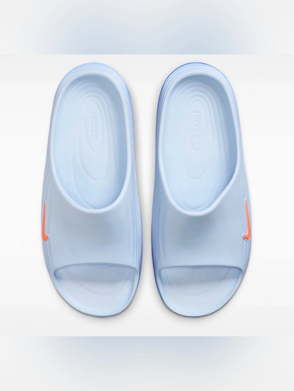 Nike ReactX Rejuven8 Men’s Slides Hydrogen Blue/Blue Crystal/Lapis/Orange sz 11
